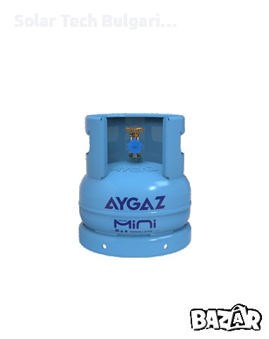 Нова мини газова бутилка Кемпер Каравана 2кг 5литра заредена с газ