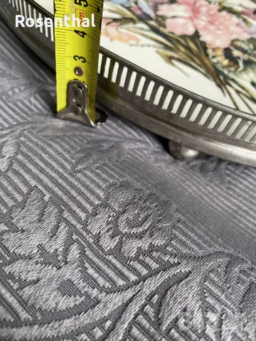 Стар поднос порцелан и метал, снимка 8 - Антикварни и старинни предмети - 49173527