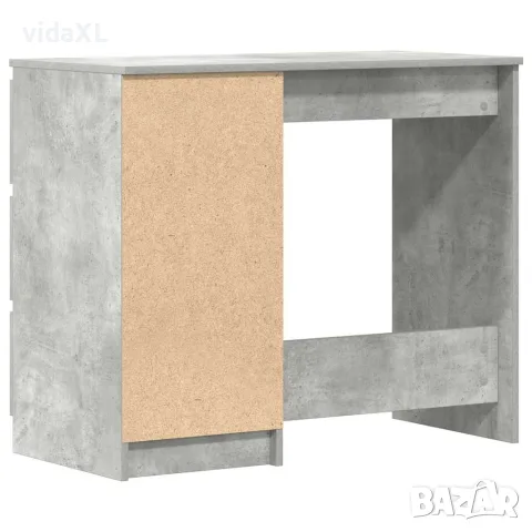 vidaXL Бюро, бетонно сиво, 90x45x76 см, инженерно дърво, снимка 8 - Бюра - 56147764