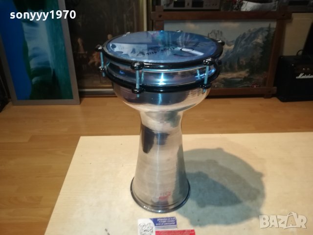 НОВА ИНОКСОВА ТАРАМБУКА ОТ СИРИЯ 30Х20СМ 1001221755, снимка 4 - Ударни инструменти - 35392889