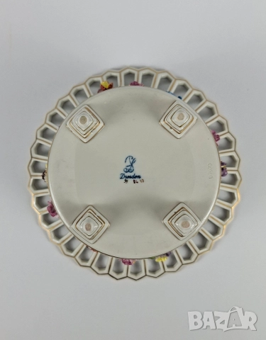 Ажурена фруктиера - Carl Thieme, Potschappel, Dresden, снимка 9 - Декорация за дома - 52740212