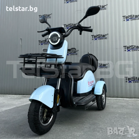 Електрическа триколка 2+1 750.1 ТИП VESPA STYLE с диференциал Нов модел, голяма равна седалка, подхо, снимка 7 - Мотоциклети и мототехника - 52407229