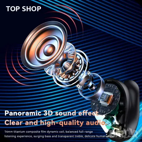 Шумоподтискащи Водоустойчиви спортни слушалки / Безжични Слушалки с Костна Проводимост, снимка 8 - Bluetooth слушалки - 48808956