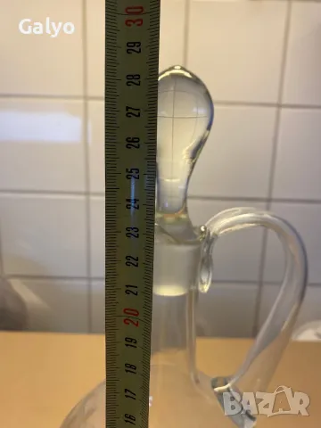 Стара красива кристална Гарафа със стъклена тапа, снимка 3 - Антикварни и старинни предмети - 49819301