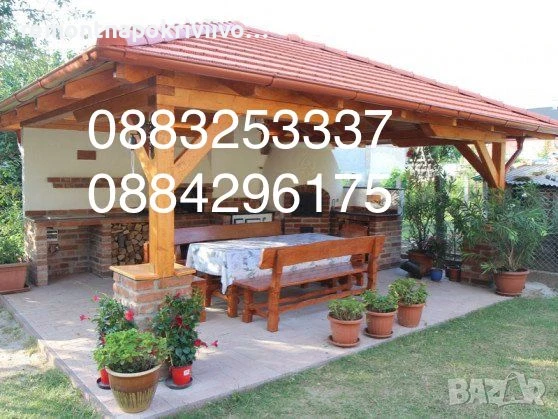 Изграждане на дървени навеси София , снимка 8 - Ремонти на покриви - 48625459