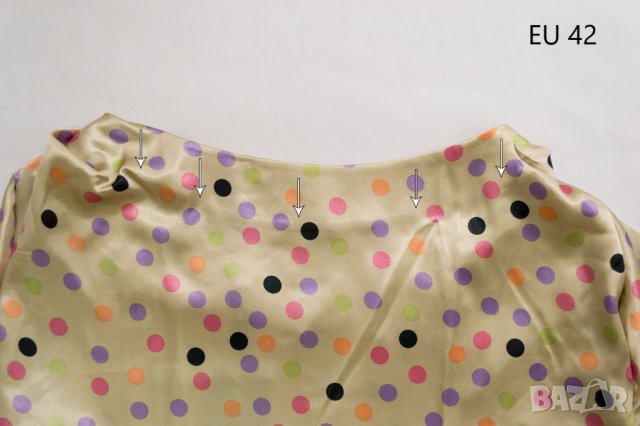 Дамска блуза цвят екрю на точки марка Nife - XL/2XL, снимка 3 - Туники - 38252240