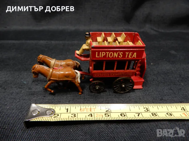 СТАРА РЕТРО МЕТАЛНА КОЛИЧКА HORSE BUS MATCHBOX MOY ENGLAND , снимка 7 - Колекции - 50154237