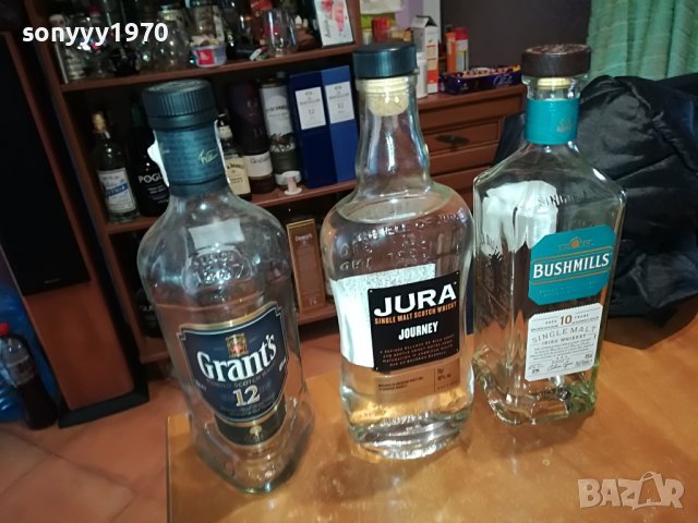 JURA/BUSHMILLS/GRANTS ПРАЗНИ ШИШЕТА 0812221048, снимка 3 - Колекции - 38941084