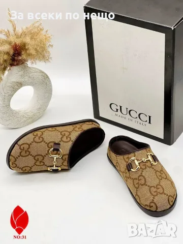 Gucci Дамски Затворени Чехли Гучи - Различни Цветове Код SEM-356, снимка 5 - Чехли - 55846203