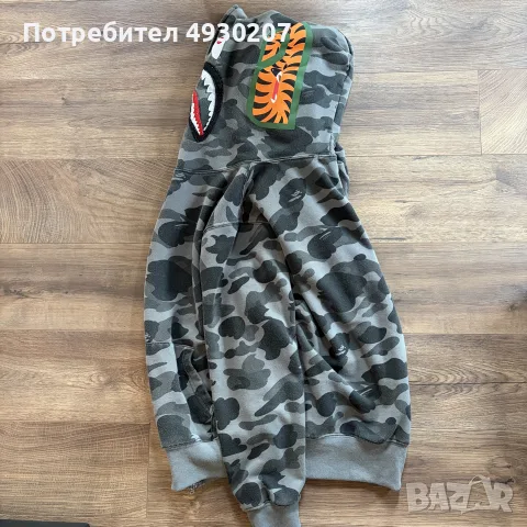 Bape сив суичер