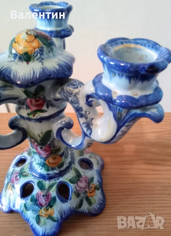 Порцеланов свещник за 3 свещи, снимка 4 - Други - 54164306