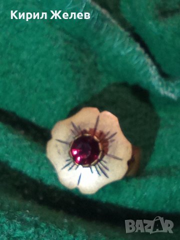 СТАРИНЕН БРОНЗОВ ПРЪСТЕН ЦВЕТЕ РЪЧНИ ОРНАМЕНТИс ЮВЕЛИРНО ФАСЕТИРАН ГРАНАТ МАЙСТОРСКА ИЗРАБОТКА 15117, снимка 5 - Антикварни и старинни предмети - 36422426