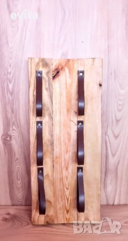 Елегантна стойка за 2–10 бутилки вино – кожа или премиум въже, снимка 13 - Други - 33842597