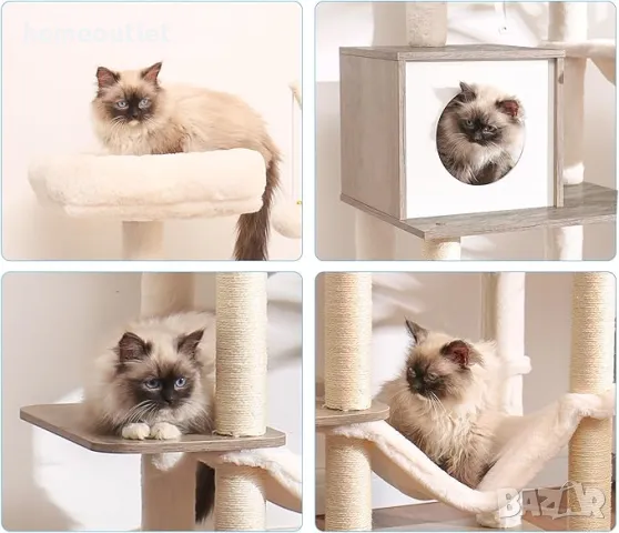 ПРОМОЦИЯ Многофункционална котешка катерушка MPJ120-MSG, снимка 3 - За котки - 48847664
