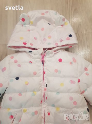 Олекотено есенно-зимно яке за момиченце като ново, снимка 2 - Бебешки якета и елеци - 30743080