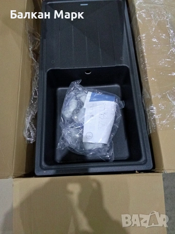 Мивка от композитен гранит Respekta Columbia 100x50S – Черна, снимка 4 - Мивки - 54056414