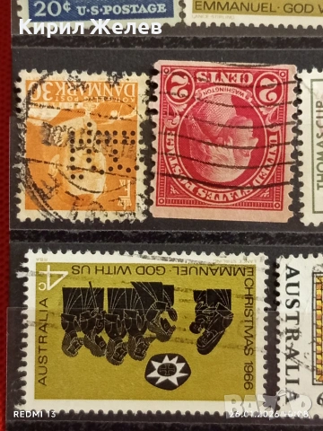 Стари пощенски марки от цял свят смесени ДАНИЯ, БЕЛГИЯ, АВСТРАЛИЯ за КОЛЕКЦИЯ 51596, снимка 7 - Филателия - 53227890