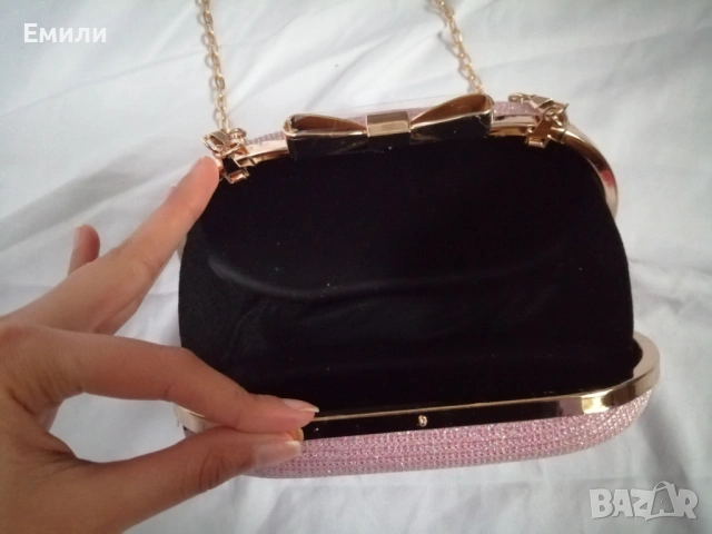 Елегантна блестяща чанта с две дръжки, чанта за абитуриентски бал, клъч за коктейлно парти, снимка 16 - Чанти - 54100859