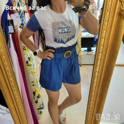 Кроп топ Камъни Коко, снимка 4 - Тениски - 51213867