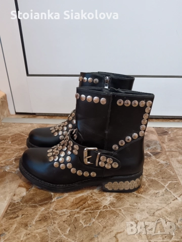 Черни дамски боти , снимка 2 - Дамски боти - 52937285