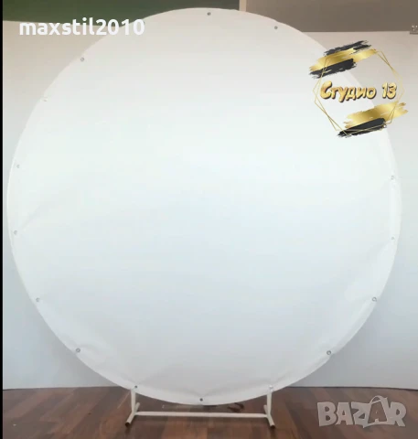 Бял винил за кръгла арка с капси, снимка 2 - Декорация - 50946453