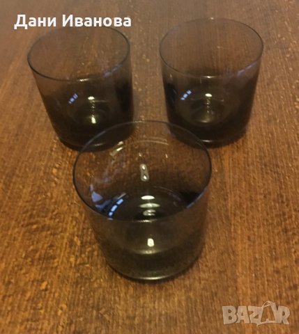 6 чаши за аператив + 3 чаши за уиски тъмно стъкло, снимка 7 - Чаши - 31896924