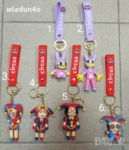 Плюшени герои Digital Circus/The Amazing Digital circus;ключодържатели-6лв-13лв, снимка 3 - Плюшени играчки - 44804287