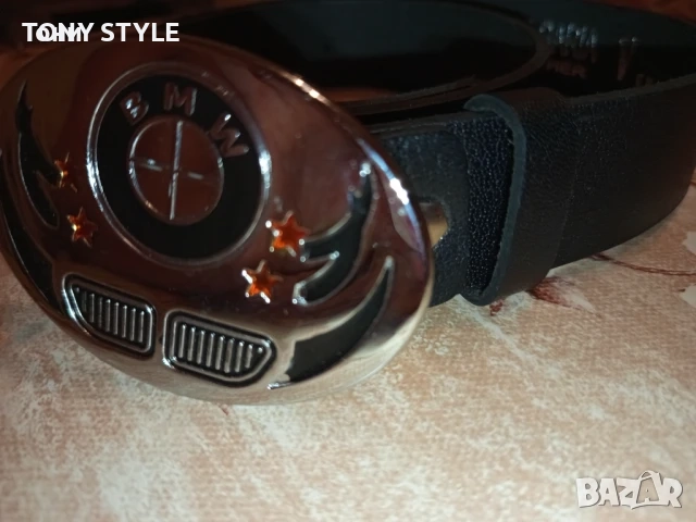 BMW Нов Мъжки Колан Изцяло от Естествена Кожа 105см., снимка 2 - Колани - 51644229