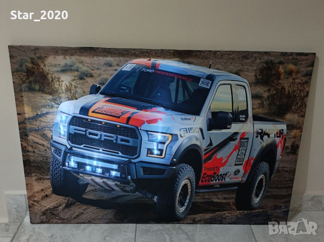 Светеща картина с Led осветление - Ford pickup , снимка 2 - Картини - 36401877