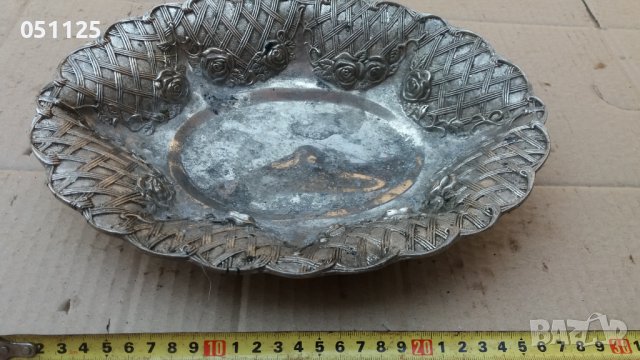 стара посребрена фруктиера , снимка 5 - Антикварни и старинни предмети - 42037688