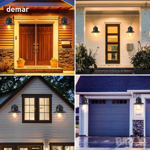 Външна стенна лампа EBION Coach Lantern, традиционна винтидж ретро, (крушка не е включена), снимка 6 - Външни лампи - 50190531