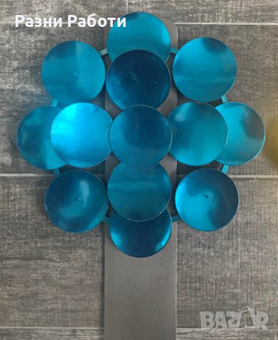 Свещник ковано желязо Landstingets Verkstäder, Västerås, Швеция, снимка 2 - Лампи за стена - 42746852