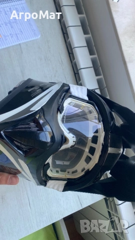 Кросова каска Rocc с очила Pro grip, снимка 2 - Аксесоари и консумативи - 54317236