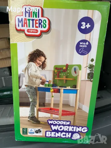 Дървена работна маса за деца / Детска Работилница с 6 Инструмента