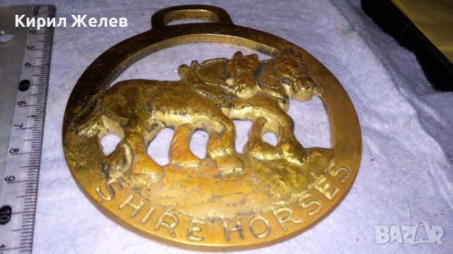 ДВОЙКА КОНЕ Старо БРОНЗОВО ДЕКОРАТИВНО АРТ ПАНО за СТЕНА АНГЛИЯ 33993, снимка 6 - Пана - 38928007