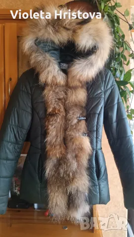 Дамско яке естествен пух ,лисица.