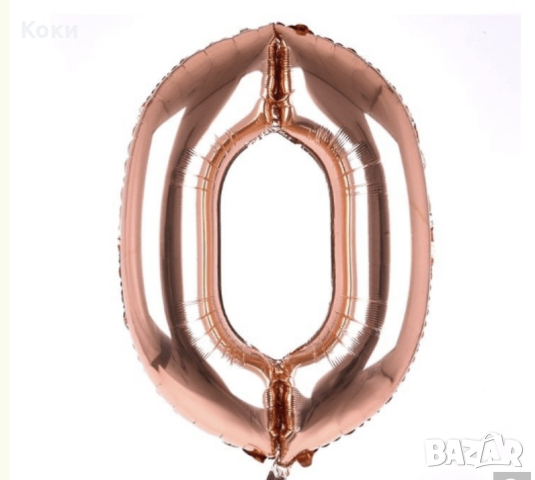 Фолиев балон цифра, розово злато 83 см, от 0 - 9 по избор, снимка 1