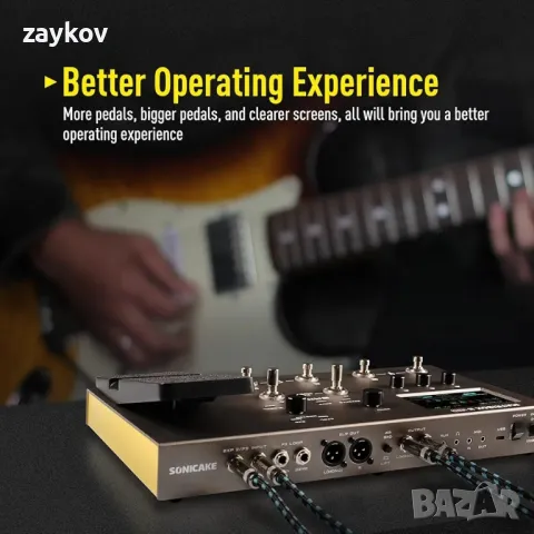 Педал за китара SONICAKE Matribox II Pro Expression Multi-Effects, 240+ вградени китарни ефекти, снимка 8 - Друга електроника - 49769922