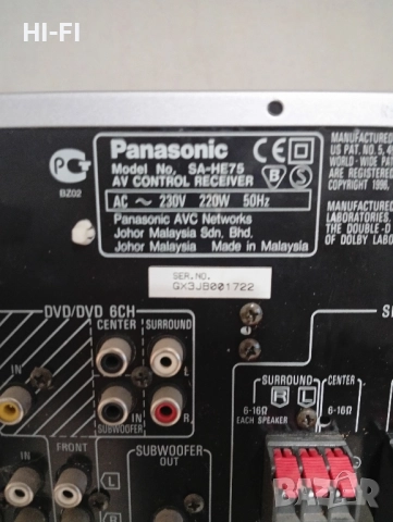 Panasonic SA-HE75, снимка 6 - Ресийвъри, усилватели, смесителни пултове - 52165034