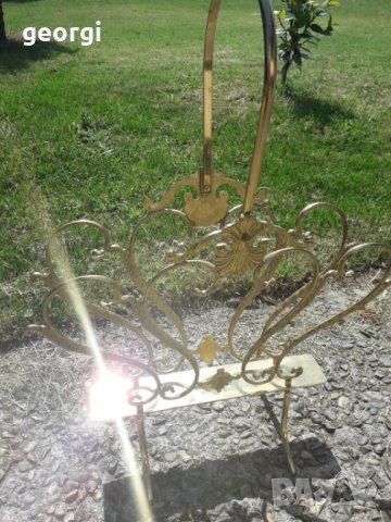 Уникална бронзова поставка за вестници и списания, снимка 5 - Декорация за дома - 34038850