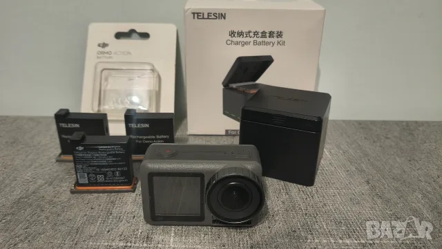 Екшън камера Osmo action + 2бр батерии и хъб