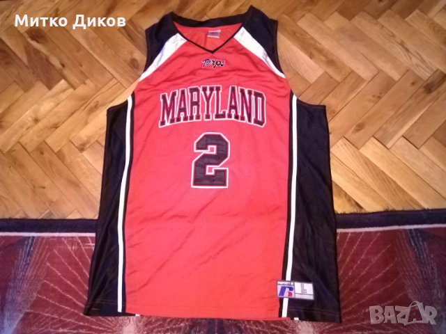 Maryland Terrapins Terps NCAA#2 тениска basketball Russell athletic размер L, снимка 1 - Спортна екипировка - 29402566