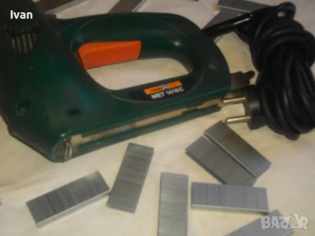 Немски Комбиниран 8-16 мм Дърводелски Тапицерски ТАКЕР Meister Craft MET 14/16C ОТЛИЧЕН , снимка 5 - Други инструменти - 47457996
