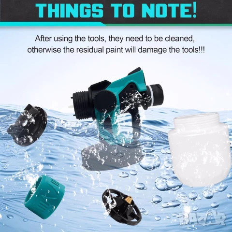 Нов акумулаторен пистолет за боядисване с 2 батерии на най-добра цена!, снимка 13 - Други инструменти - 51291071