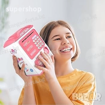 Детска Касичка Сейф за Монети и Банкноти с Парола и Пръстов Отпечатък, снимка 16 - Други - 52566358