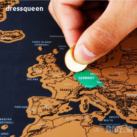 1079 СКРЕЧ КАРТА НА СВЕТА ДЕЛУКС ЗА ИЗТРИВАНЕ, снимка 3 - Други стоки за дома - 44571578