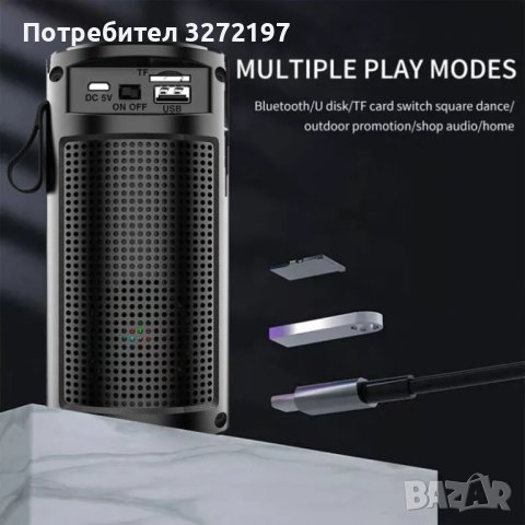 S1201 Bluetooth мощен високоговорител - субуфер,FM радио, множество LED светлини, снимка 8 - Bluetooth тонколони - 42850487