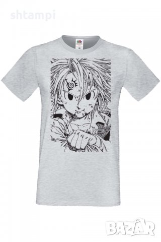 Мъжка тениска,The Seven Deadly Sins Meliodas 02,Анимация,игра,Празник,Повод,