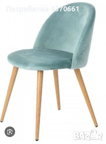 Комплект 2 стола, цвят тюркоаз, снимка 7 - Столове - 53141518