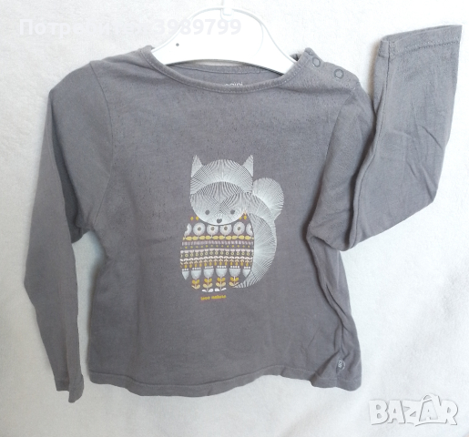 Детски блузки и панталон за момиче, 9-12м, снимка 2 - Бебешки блузки - 44530446